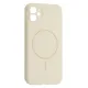 Чохол Silicone Case Full Camera Fine Ring MagSafe for iPhone 11 Antique white mag-2000001584989143633