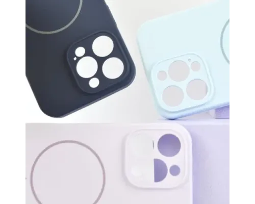 Чохол Silicone Case Full Camera Fine Ring MagSafe for iPhone 15 Pro Max White mag-2000001586228143664