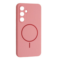 Чохол Silicone Case luxury+MagSafe for Samsung S24 FE Rose Pink mag-2000001594551134125