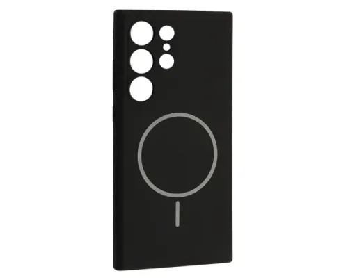 Чохол Silicone Case luxury+MagSafe for Samsung S24 Ultra Black mag-2000001594612144484