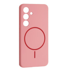Чохол Silicone Case luxury+MagSafe for Samsung S24+ Rose Pink mag-2000001594711134140