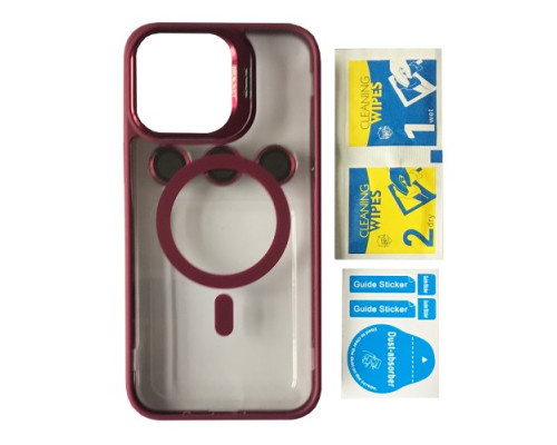 Чохол BRACKET CLEAR CAMERA LENS MAGSAFE for iPhone 15 Marsala mag-2000001504741105424