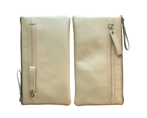 Чохол-кисет на блискавці універсальний 6 дюймов бежевий 067-2 (три блискавки) mag-2000001528136141275