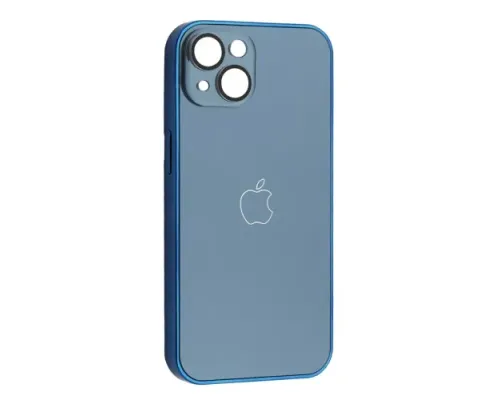 Чохол NEW GLASS MAGSAFE Case for iPhone 14 Dark blue mag-2000001539620133223