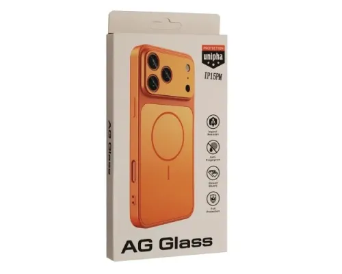 Чохол NEW AG GLASS MagSafe Case for iPhone 13 Pro Max Blue mag-2000001660065146779