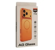 Чохол NEW AG GLASS MagSafe Case for iPhone 15 Pro Max Black mag-2000001660263146799