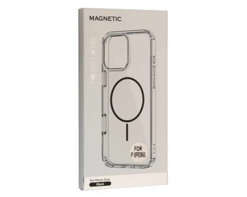 Чохол CLEAR MAGNETIC (Color Slim MagSafe) BOX for iPhone 16 Black mag-2000001603017137106