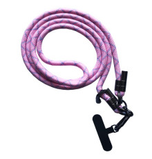 Шнурок LONG (150см) 8mm з карабіном + тримач для чохлів (універсальний) Pink mix mag-2000001613658140065