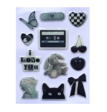 Набір наклейок 3D STICKERS Fashin style 1 mag-2000001626054142124