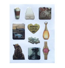 Набір наклейок 3D STICKERS Fashin style 15 mag-2000001626252142144