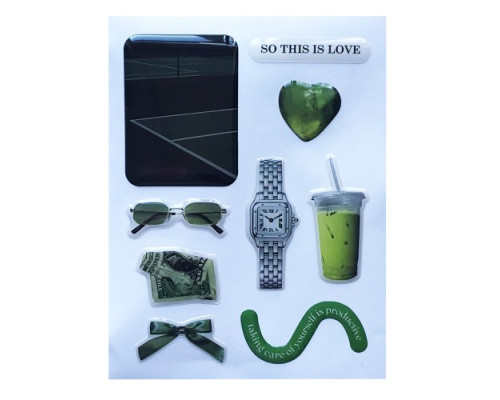 Набір наклейок 3D STICKERS Fashin style 25 mag-2000001626351142154