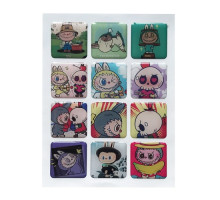 Набір наклейок 3D STICKERS Labubu 6 mag-2000001626962142443