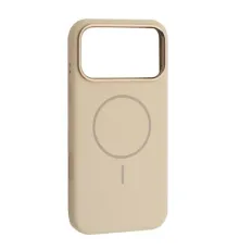 Чохол Liquid Silicone Case Metal Camera MagSafe для iPhone 17 Pro Max Antique white mag-2000001638453144117