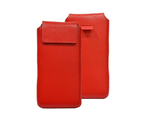 чохол витяжка шкіряний Grand КМ універсальна 5 (142*70*11мм) червоний mag-200000063170756369