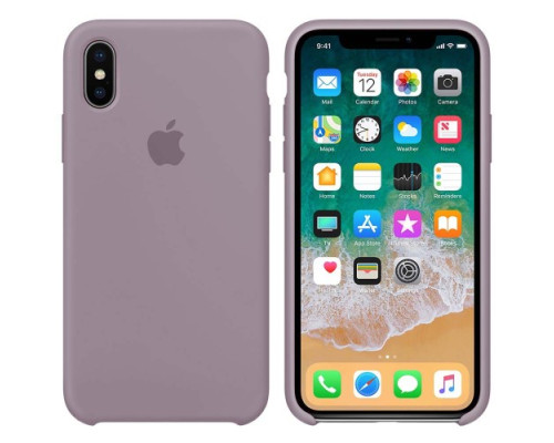 Чохол Silicone case for iPhone X/XS ( 7) lavander mag-200000088904711908