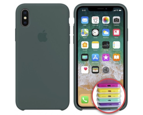 Чохол Silicone Case Full for iPhone XR (58) pine green mag-2000001085394141825