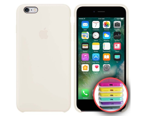 Чохол Silicone Case Full Copy for iPhone 6S ( 9) white mag-20000010302263655