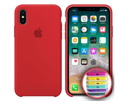 Чохол Silicone Case Full Copy for iPhone XS Max (14) red mag-20000010317973147