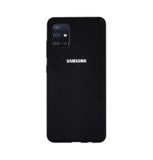 Чохол Silicone Case Full for Samsung A51 (A515) Black mag-20000011653558329