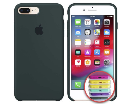Чохол Silicone Case Full for iPhone 7/8Plus (49) forest green mag-20000011393872714