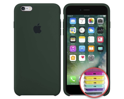Чохол Silicone Case Full for iPhone 6S (49) forest green mag-20000011393252671