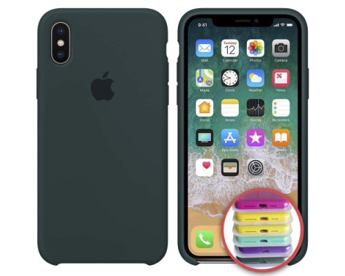 Чохол Silicone Case Full Copy for iPhone XR (49) forest green mag-2000001139431141835