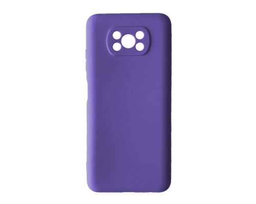 Чохол Silicone Case Camera (no logo) для Xiaomi Poco X3/X3 Pro lilac mag-2000001344491100548
