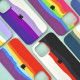 Чохол Silicone Case Full for iPhone 12 Pro Max RAINBOW 3 mag-200000130455637102