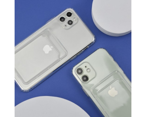 Чохол Silicone CARD CASE 1,5 mm for iPhone 12 Transparent mag-200000141344913236