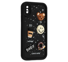 Чохол HAPPY Donut Case for iPhone X/XS Black mag-2000001561966135213