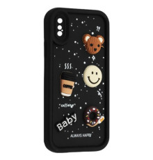 Чохол HAPPY Donut Case for iPhone X/XS Black mag-2000001561966135213