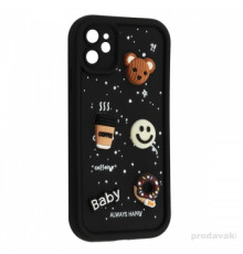 Чохол HAPPY Donut Case for iPhone 11 Black mag-2000001562086135223