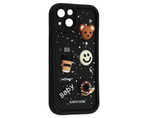 Чохол HAPPY Donut Case for iPhone 14 Black mag-2000001562567135254