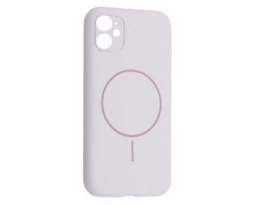 Чохол Silicone Case Full Camera Fine Ring MagSafe for iPhone 11 Purpule Lilac mag-200000158503061773