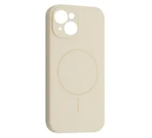 Чохол Silicone Case Full Camera Fine Ring MagSafe for iPhone 14 Antique white mag-2000001585405143644
