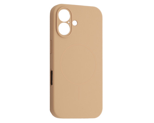 Чохол Silicone Case Full Camera Fine Ring MagSafe for iPhone 16 Desert Gold mag-200000158627361897