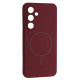 Чохол Silicone Case luxury+MagSafe for Samsung S23 FE Plum mag-2000001594308134102