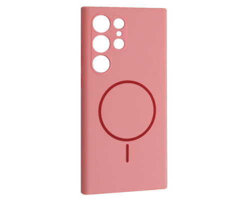 Чохол Silicone Case luxury+MagSafe for Samsung S23 Ultra Rose Pink mag-2000001594414134113