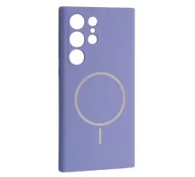 Чохол Silicone Case luxury+MagSafe for Samsung S24 Ultra Elegant Purple mag-2000001594629144485