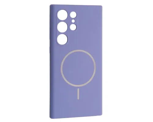 Чохол Silicone Case luxury+MagSafe for Samsung S24 Ultra Elegant Purple mag-2000001594629144485