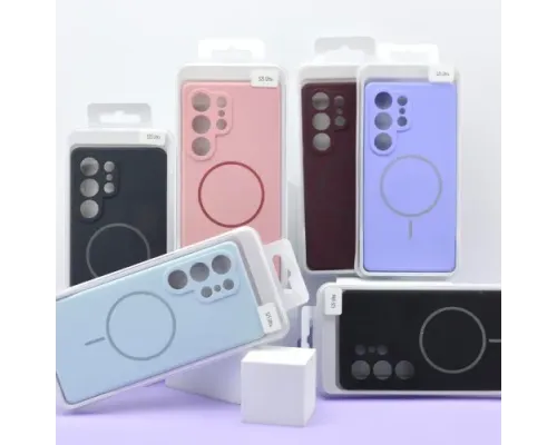 Чохол Silicone Case luxury+MagSafe for Samsung S24 Ultra Elegant Purple mag-2000001594629144485