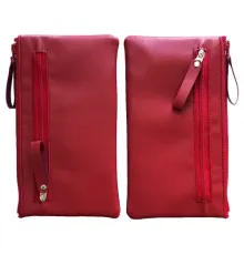 Чохол-кисет на блискавці універсальний 6 дюймов червоний 067-2 (три блискавки) mag-2000001528167143582