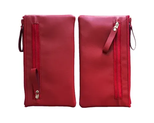 Чохол-кисет на блискавці універсальний 6 дюймов червоний 067-2 (три блискавки) mag-2000001528167143582