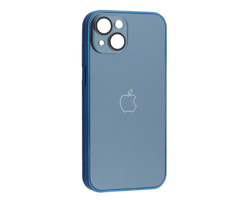 Чохол NEW GLASS MAGSAFE Case for iPhone 15 Dark blue mag-200000153986651431