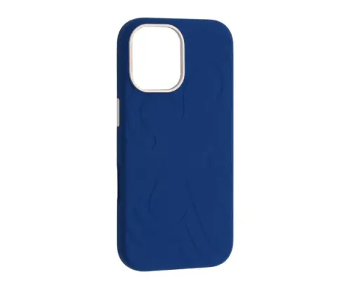Чохол Flower Liquid Silicone Case MagSafe для iPhone 16 Quiet Blue mag-2000001650493145857