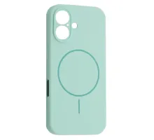 Чохол Silicone Case Full Camera Fine Ring MagSafe for iPhone 17 Light Cyan mag-2000001652763151980