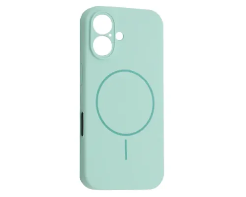 Чохол Silicone Case Full Camera Fine Ring MagSafe for iPhone 17 Light Cyan mag-2000001652763151980