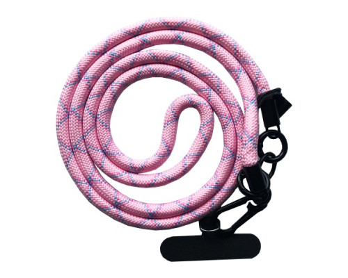 Шнурок NEW (120см) 8mm з карабіном + тримач для чохлів (універсальний) Pink mix mag-2000001605271143018
