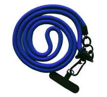 Шнурок NEW (120см) 8mm з карабіном + тримач для чохлів (універсальний) Blue mag-2000001605219140044