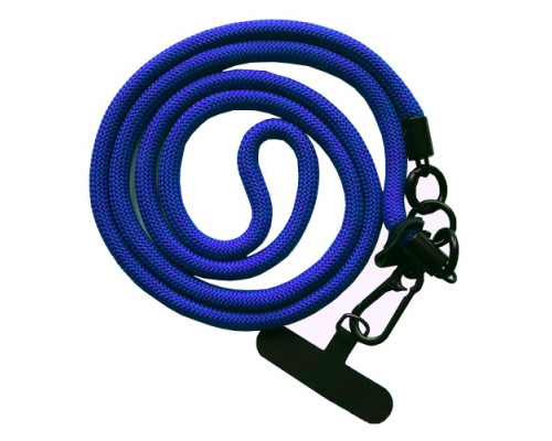 Шнурок NEW (120см) 8mm з карабіном + тримач для чохлів (універсальний) Blue mag-2000001605219140044